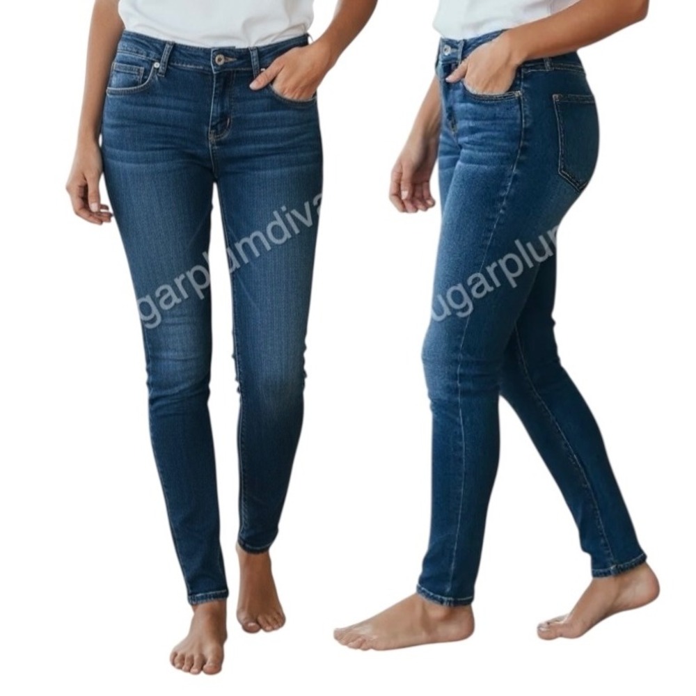 Kut from‎ the Kloth Super Stretch Mid Rise AB Relax Blue Jeans 6 Hipster Modern